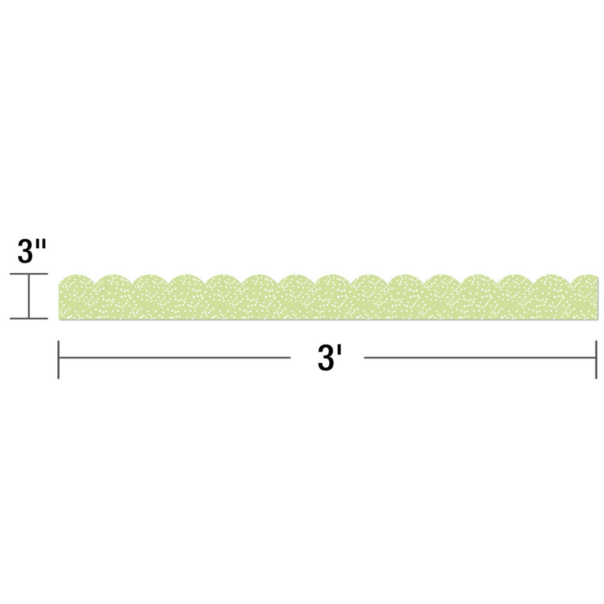 Carson Dellosa® Education Crafty & Cool Light Green with Dots Scallop Borders, 6 Packs of 13